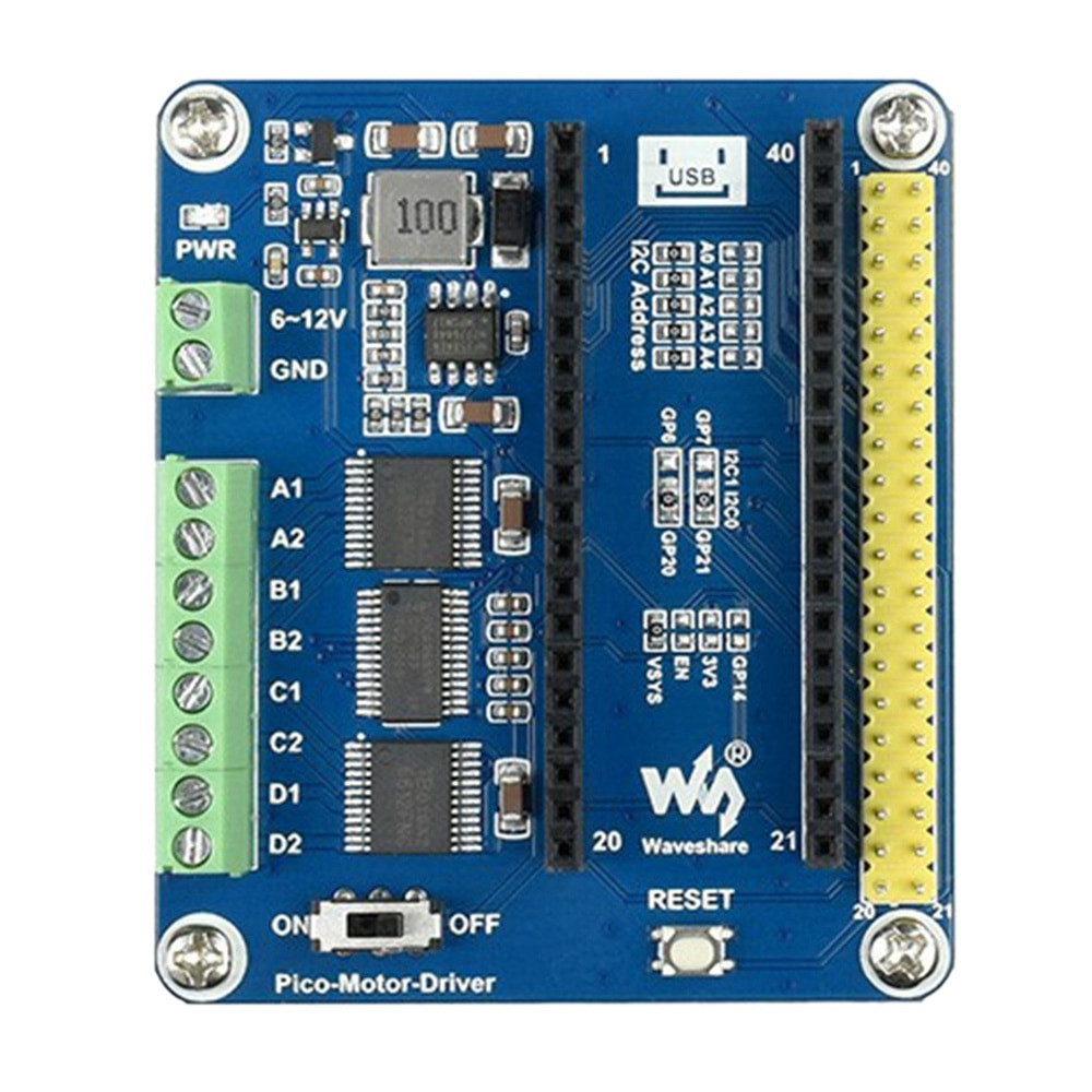 Waveshare-   ̺ Ȯ , 4  DC , I2c ̽ , PCA9685 PWM ̹ Ĩ